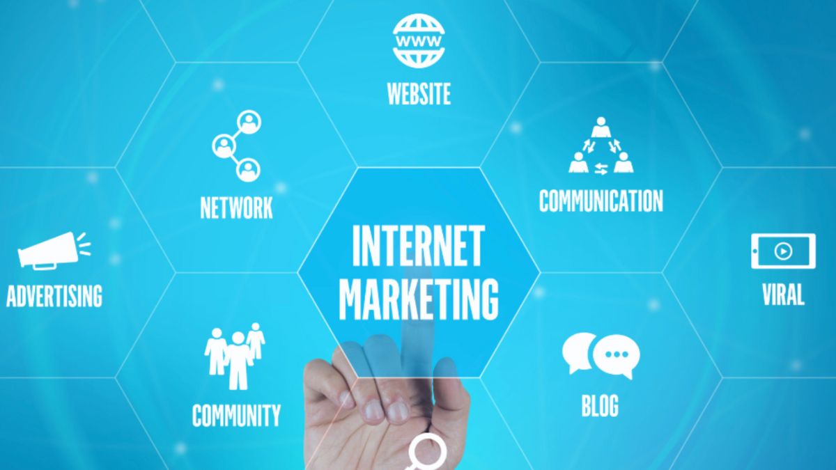 Visual representation of internet marketing strategies and services offered by an agency for digital growth.